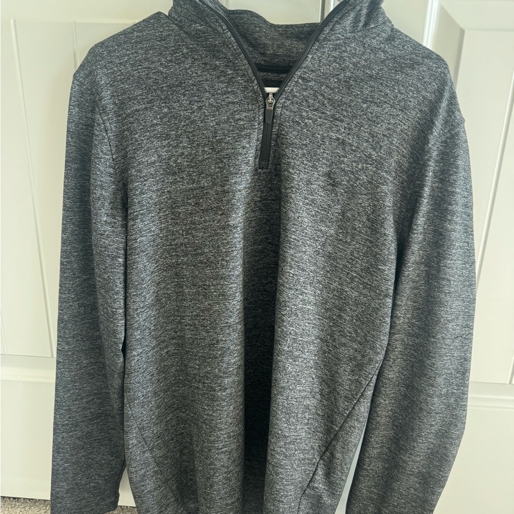 Men's Charcoal Zip-Up Sweater